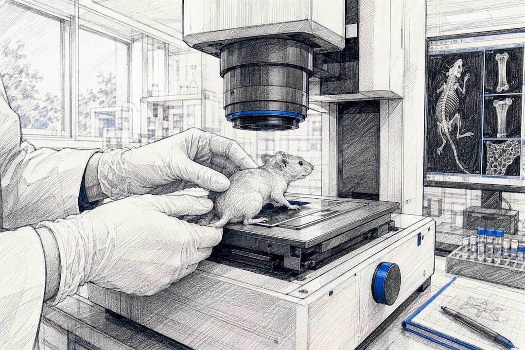 Hands positioning rodent model for bone growth study