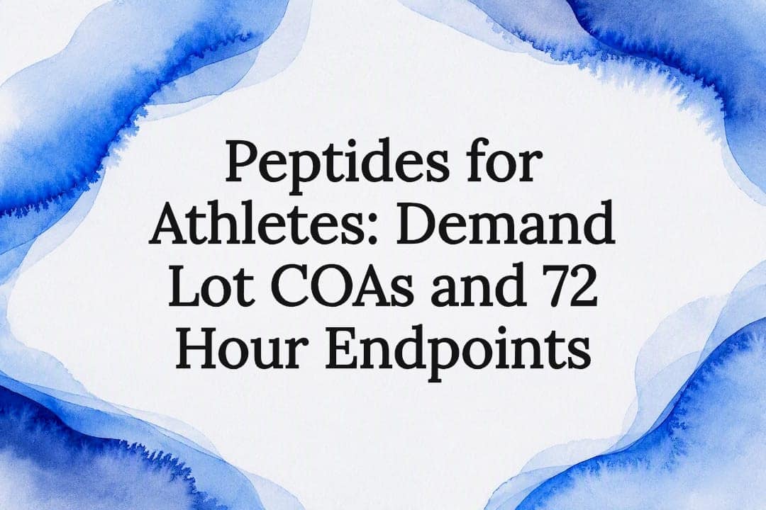 Decorative peptide research title card illustration