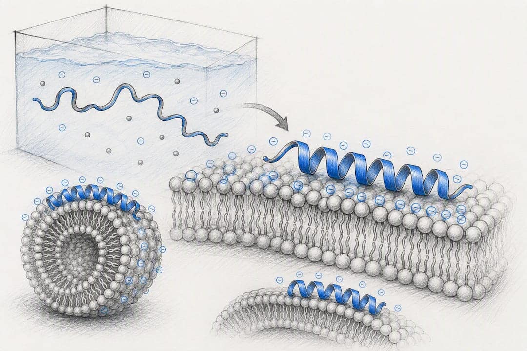 LL-37 folding near lipid membranes