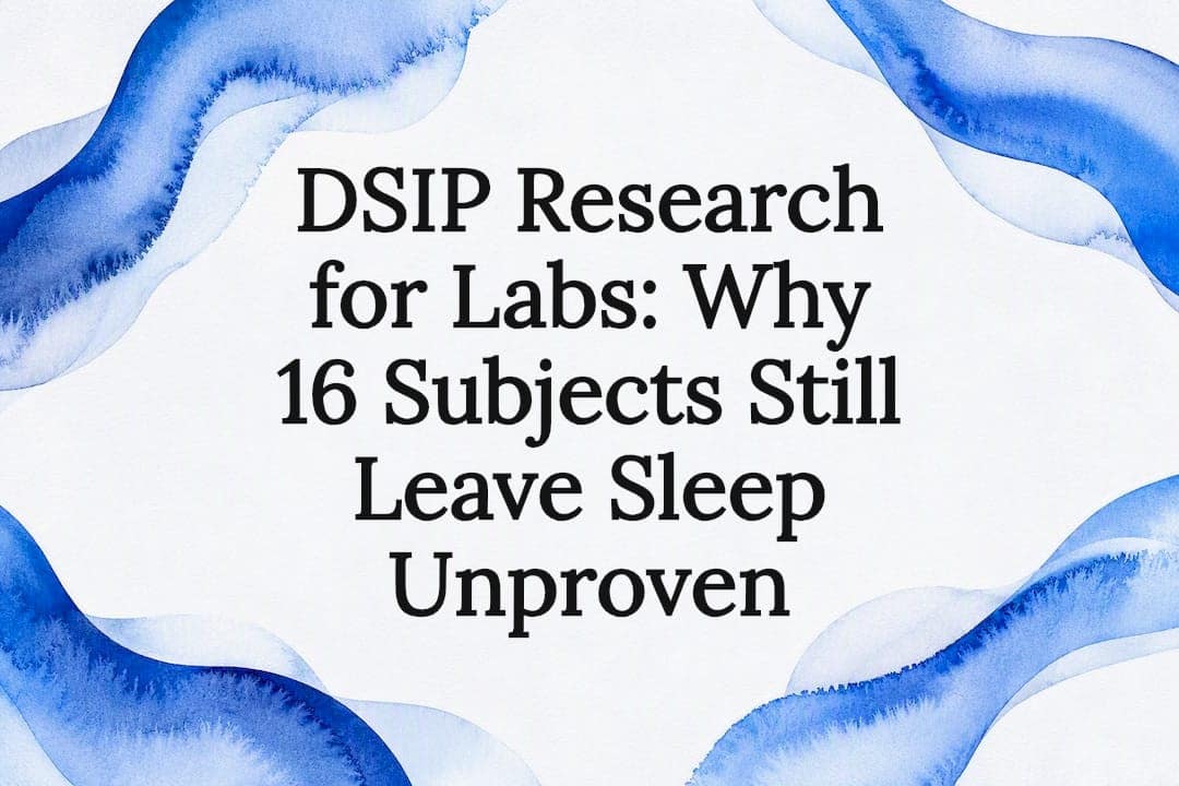Decorative DSIP sleep research title card