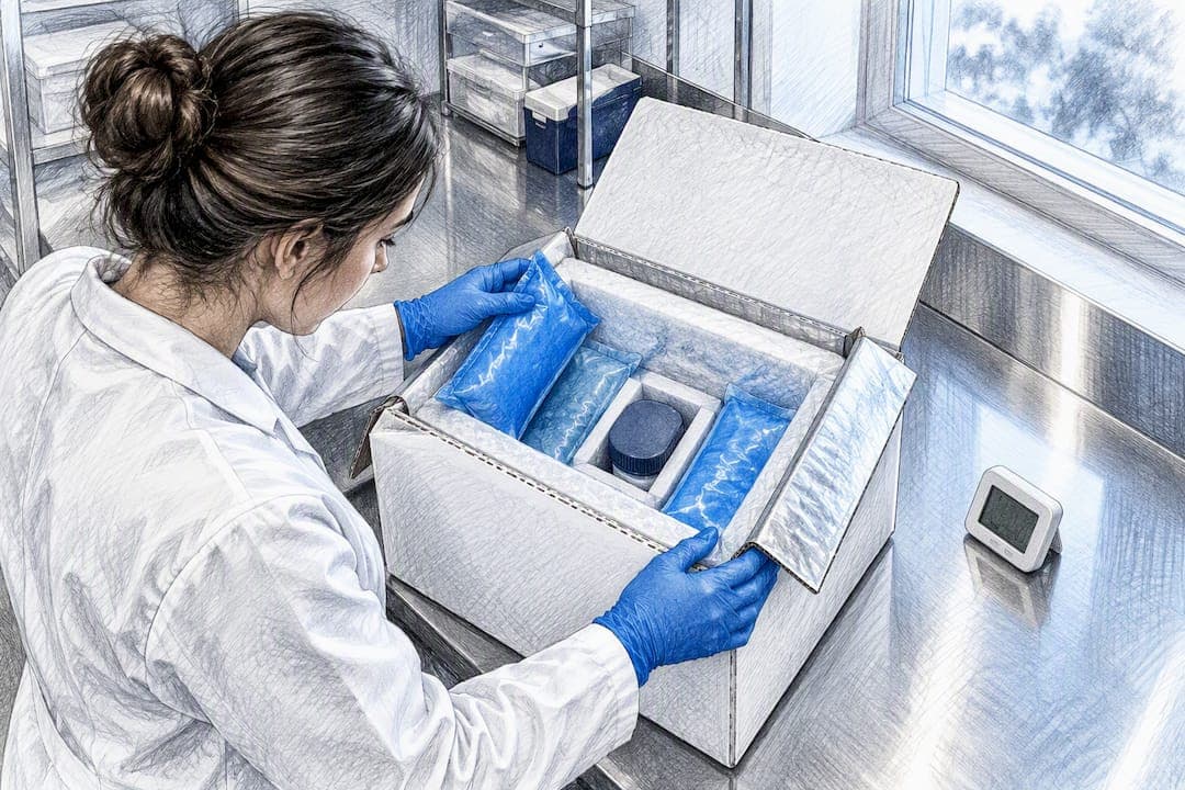 Cold-chain peptide shipment receiving