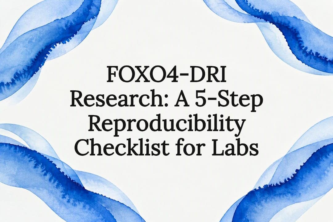 Decorative FOXO4-DRI research title card