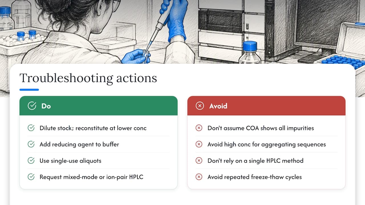 Troubleshooting common issues in peptide research — overview diagram