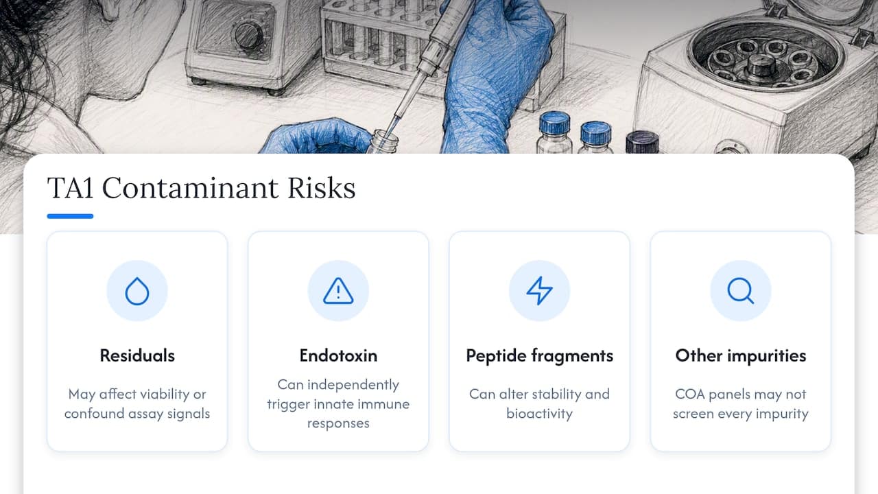 Common Contaminants in TA1 Preparations and Their Research Impact — overview diagram