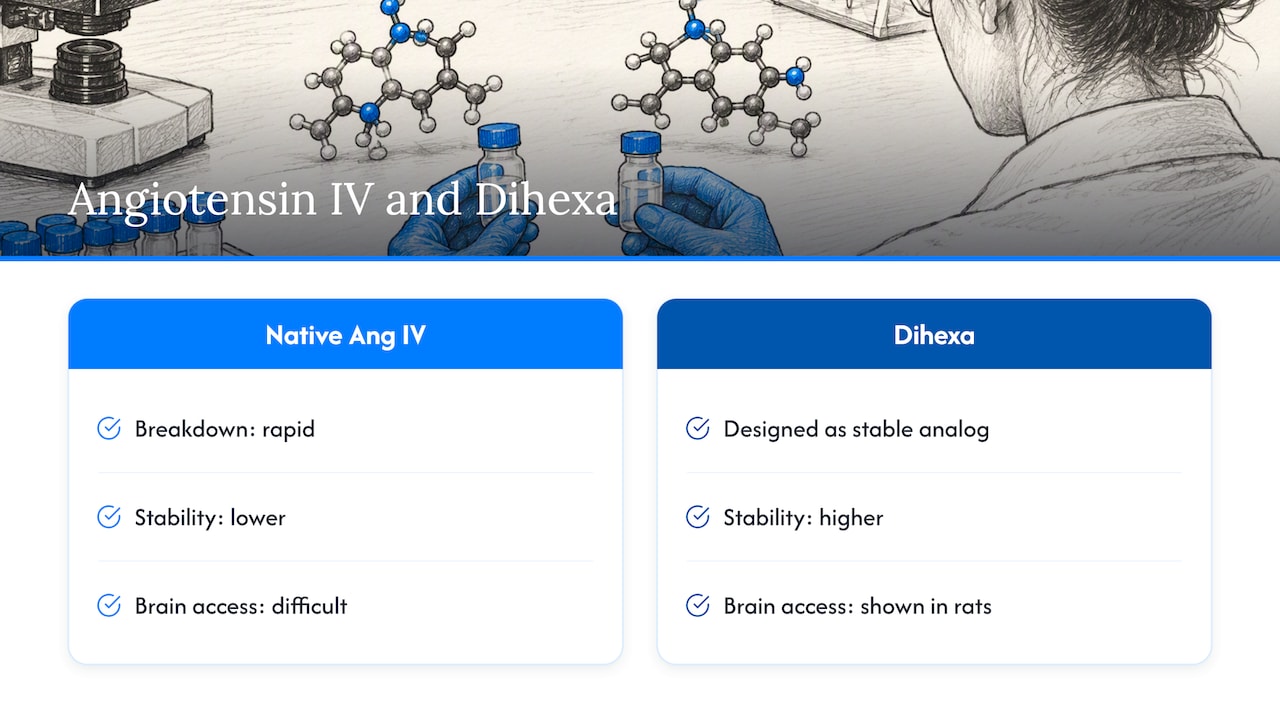 Angiotensin IV and Dihexa design comparison